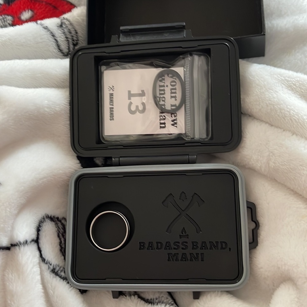 Mens Wedding Band & Silicone Companion